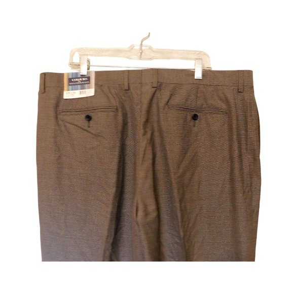 Colours Alexander Julian Pants 42x32 Black Tick Print Polyester Blend Flat Front - Picture 6 of 11